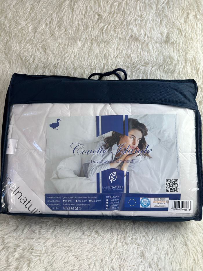 Couette duvet de canard été islande bio label nature taille 260x240 cm - photo numéro 4