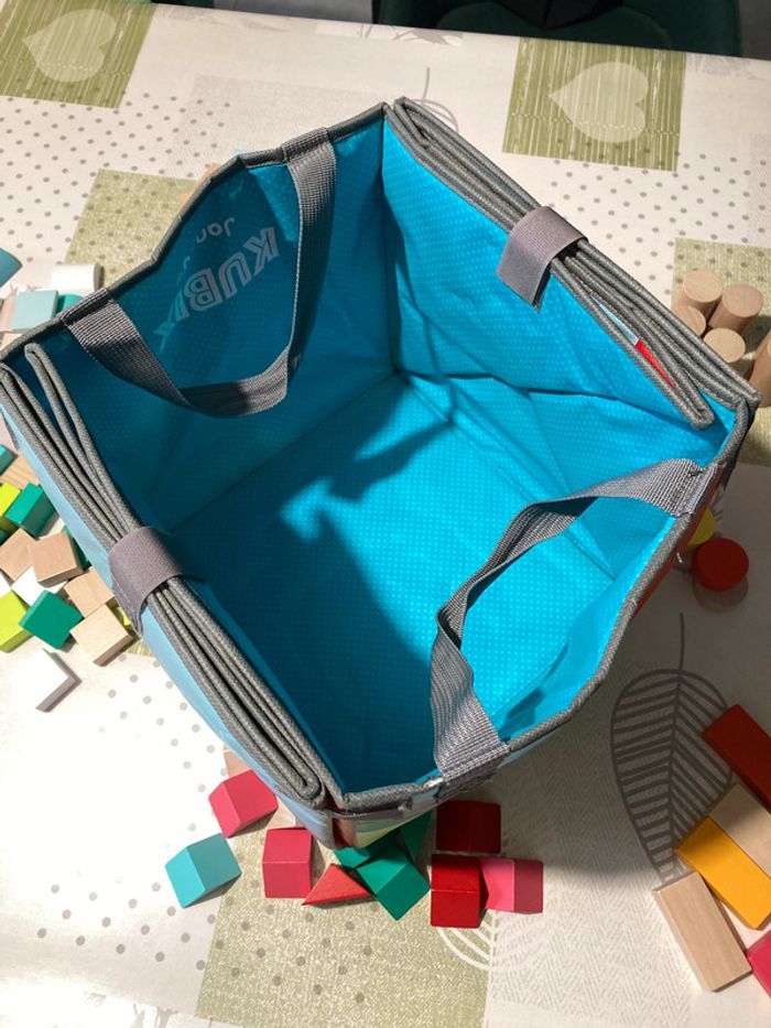 Janod - Kubix, 110 cubes en bois pour construction + tapis (2 à 6 ans) - photo numéro 2