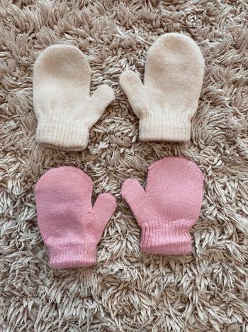 Lot de deux paires de gants bébé fille