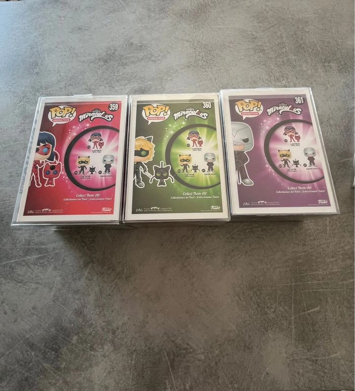 Pop lot de 3 Miraculous Ladybug Chat noir et Papillon - photo numéro 3