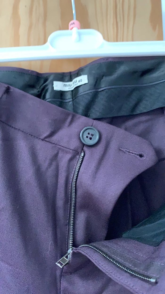 Pantalon miu miu laine vierge - photo numéro 2