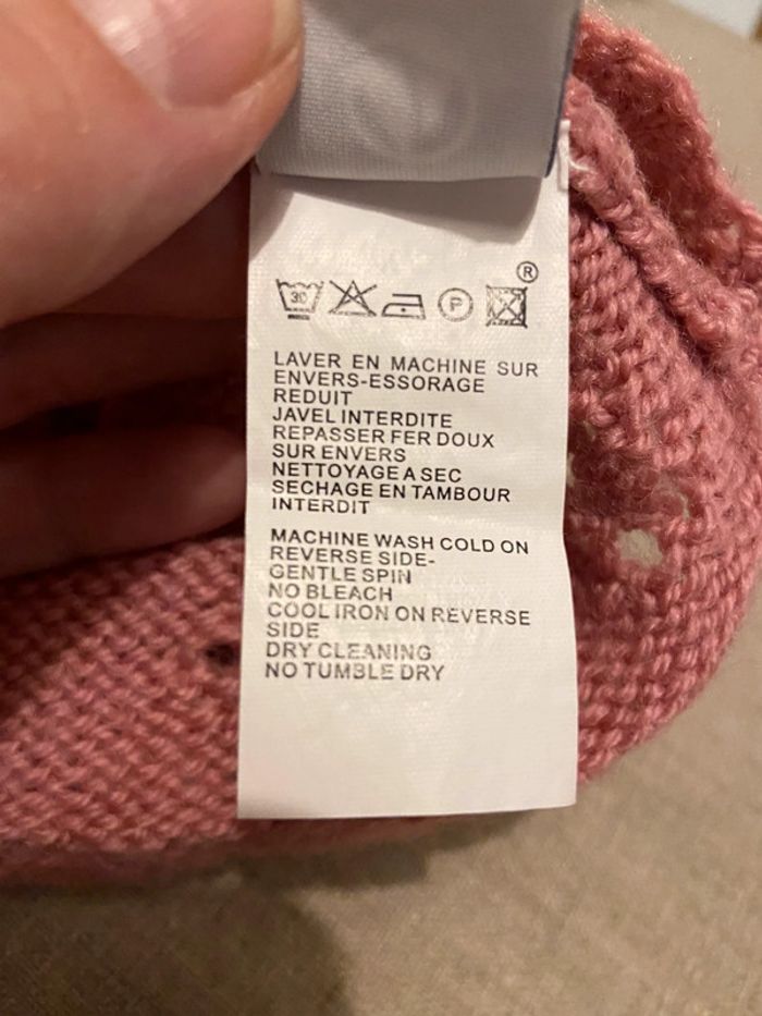 Bonnet rose en laine Petit Bateau 2/4 ans - photo numéro 7