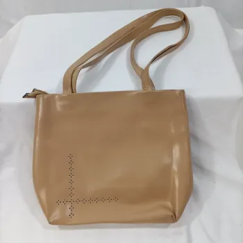 Lancaster Sac à main marron glacé porté épaule, poche zippé a l'arrière Beige marroné S048