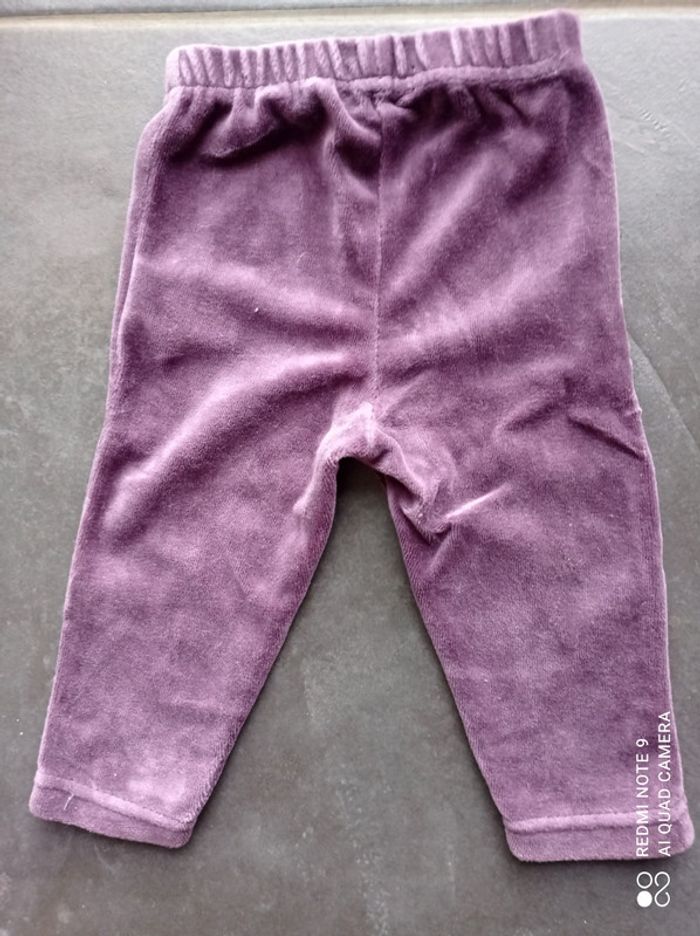 Ensemble velours fille, In Extenso, taille 9 mois - photo numéro 3