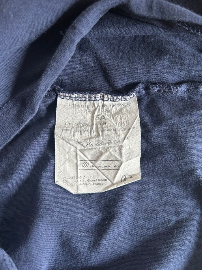 T-shirt basique coton bleu marine 6 ans la halle - photo numéro 4