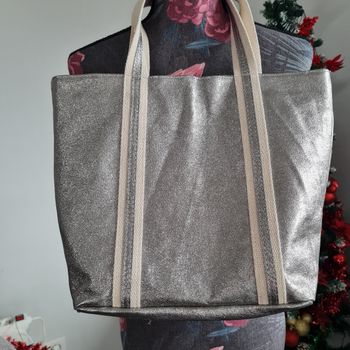 Magnifique sac argenté pailleté