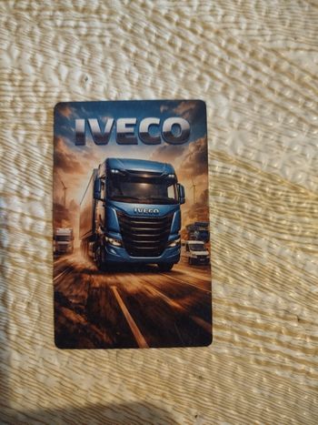 Plaque publicitaire motif iveco camion neuf