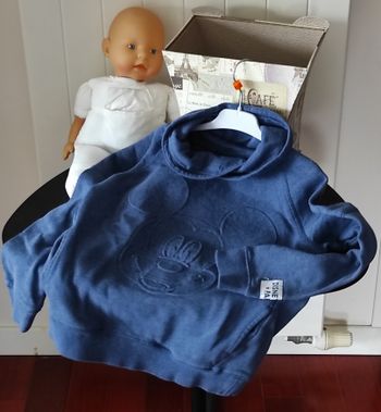 Sweat col châle fille bleu – Mickey – 9 ans (étiquette 10 ans)