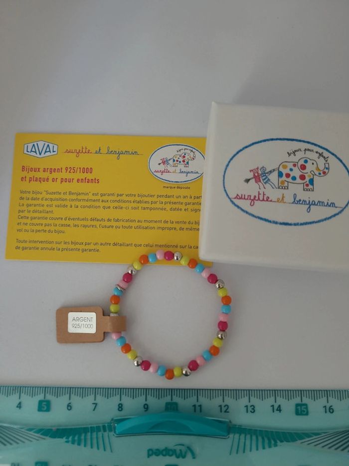 Bracelet enfant argent 925 et perles - photo numéro 2