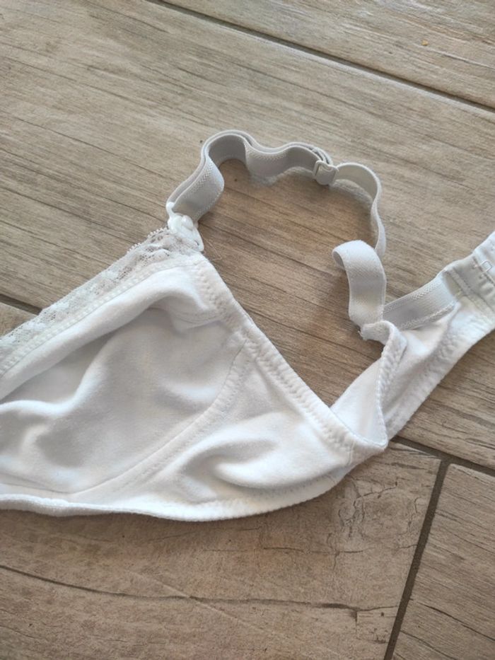 Soutien-gorge d'allaitement blanc sans armature 75C - photo numéro 2