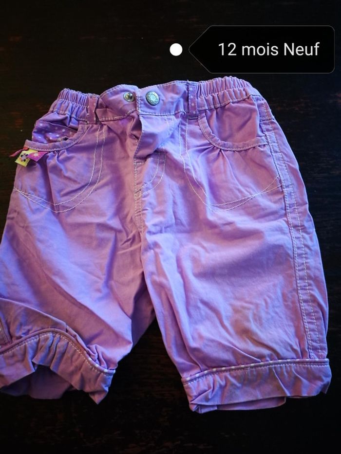 bermuda fille 12 mois