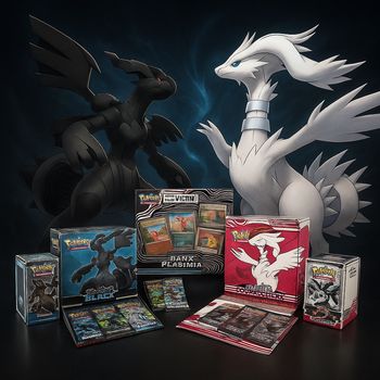 Pack Collectionneur Pokémon Noir & Blanc – Flamme Blanche & Foudre Noire (Acrylique Premium) – Non délotable