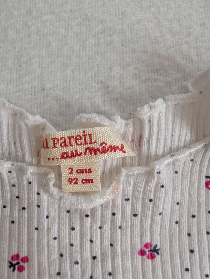 T-shirt ML blanc à fleurs - 2A - Du Pareil au Même - photo numéro 3