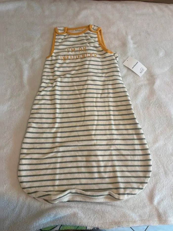 Gigoteuse naissance Vertbaudet rayée « I’m an influencer »  TOG 1 - photo numéro 2