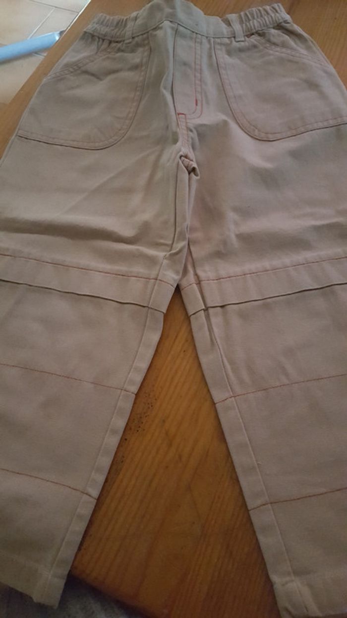 Pantalon beige vert baudet taille 4 ans