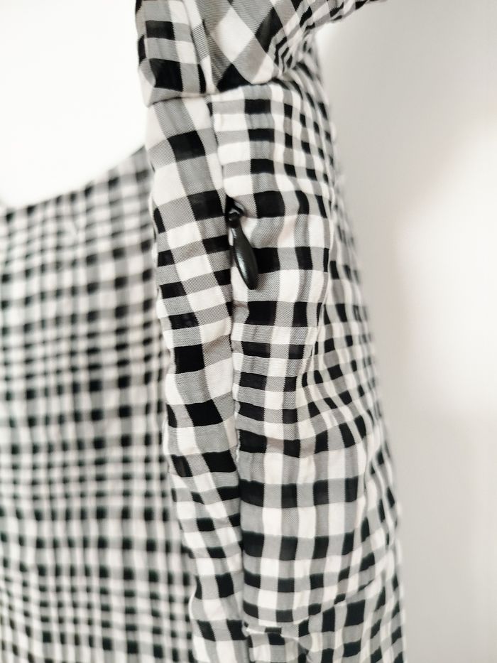 Tally Weijl Robe Courte Vichy Noir et Blanc Taille L - photo numéro 3