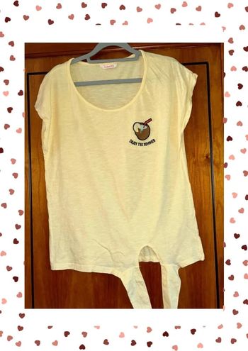 T-shirt jaune Camaïeu