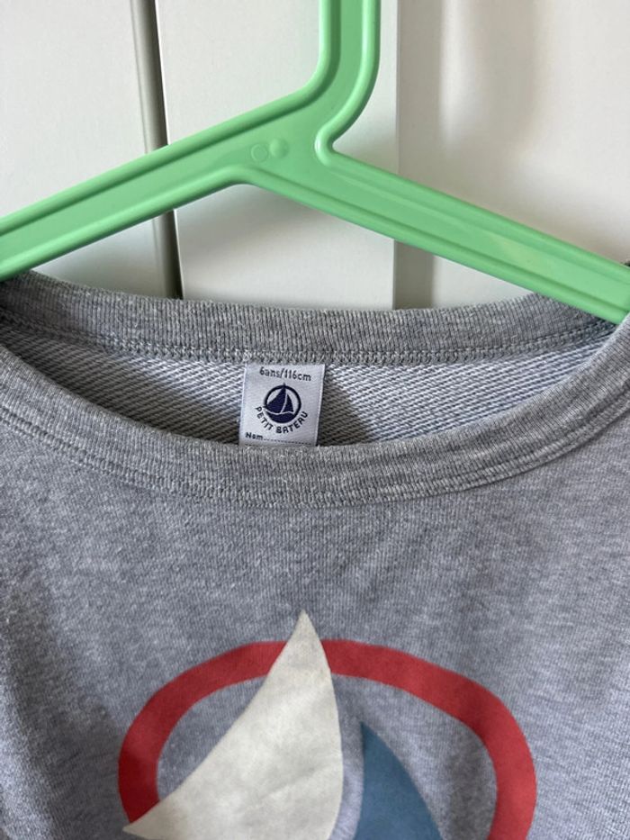 Sweat petit bateau 6 ans - photo numéro 3