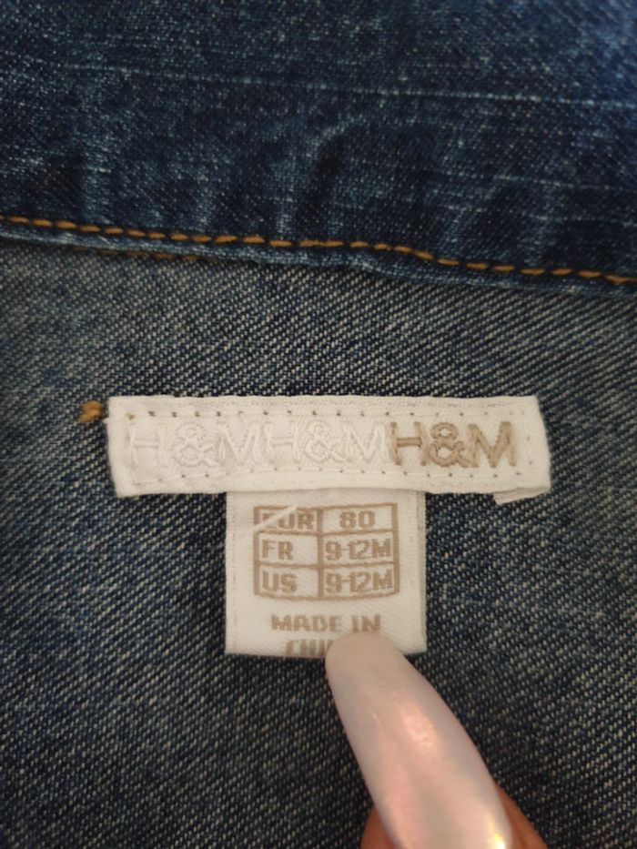 H&M veste en jeans taille 80 - photo numéro 8