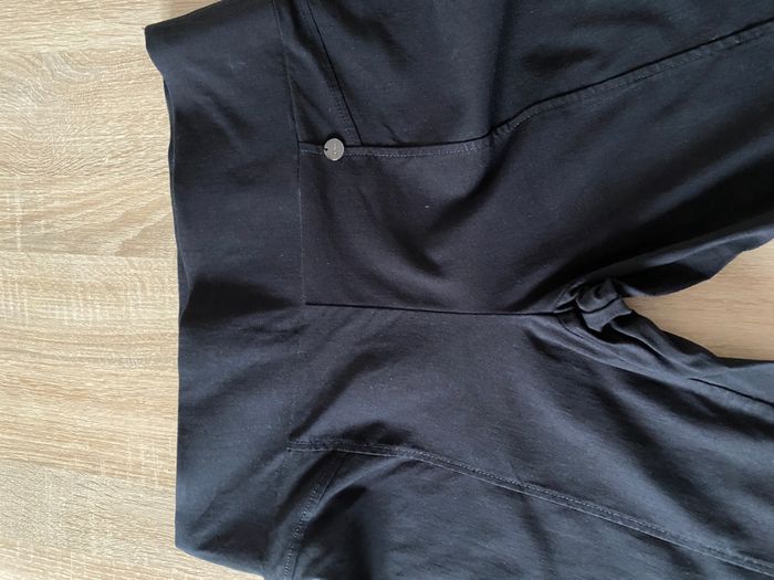Pantalon short noir ceinture large élastique 44 C&A 98 cm long femme, candae, C&A, femme, noir, cein - photo numéro 3
