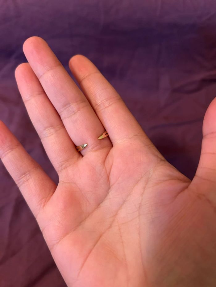 Bague rond bleu • Taille ajustable - photo numéro 4