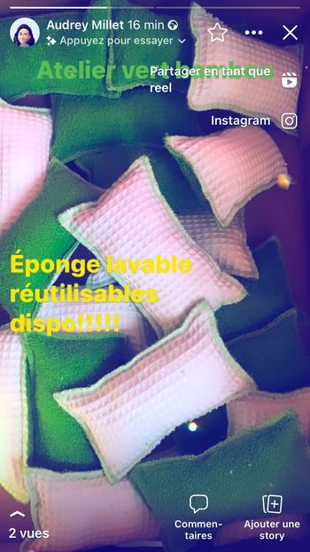 Éponge lavables réutilisables