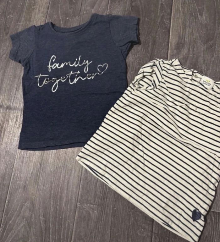Lot de deux tee shirt fille 18 24 mois