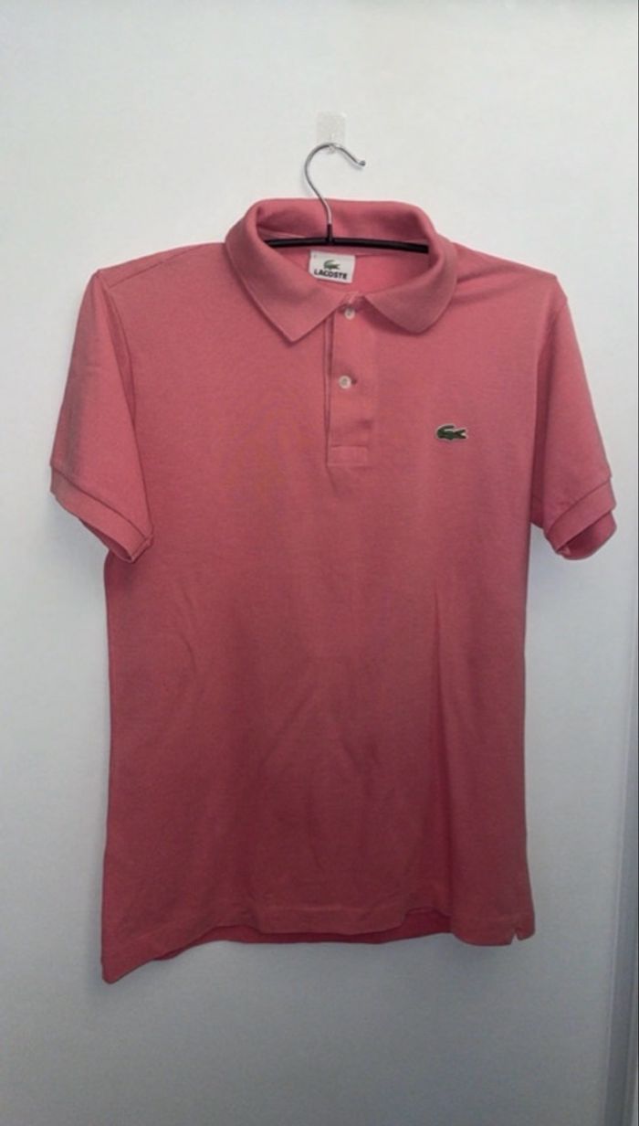 Lacoste - Polo à manches courtes - Taille 2 (S) - Vieux Rose - photo numéro 1