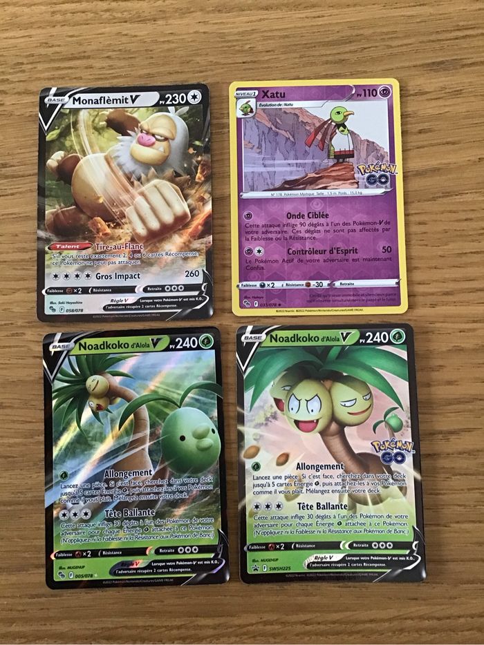 Lot cartes Pokémon Go neuf dracolosse dracaufeu Noadkoko d'alola monaflemit xatu reverse - photo numéro 5