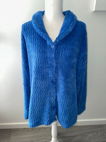 Cardigan gilet polaire bleu Linvosges T48 4XL