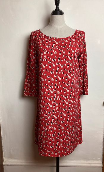 Robe rouge à motifs Mango 38