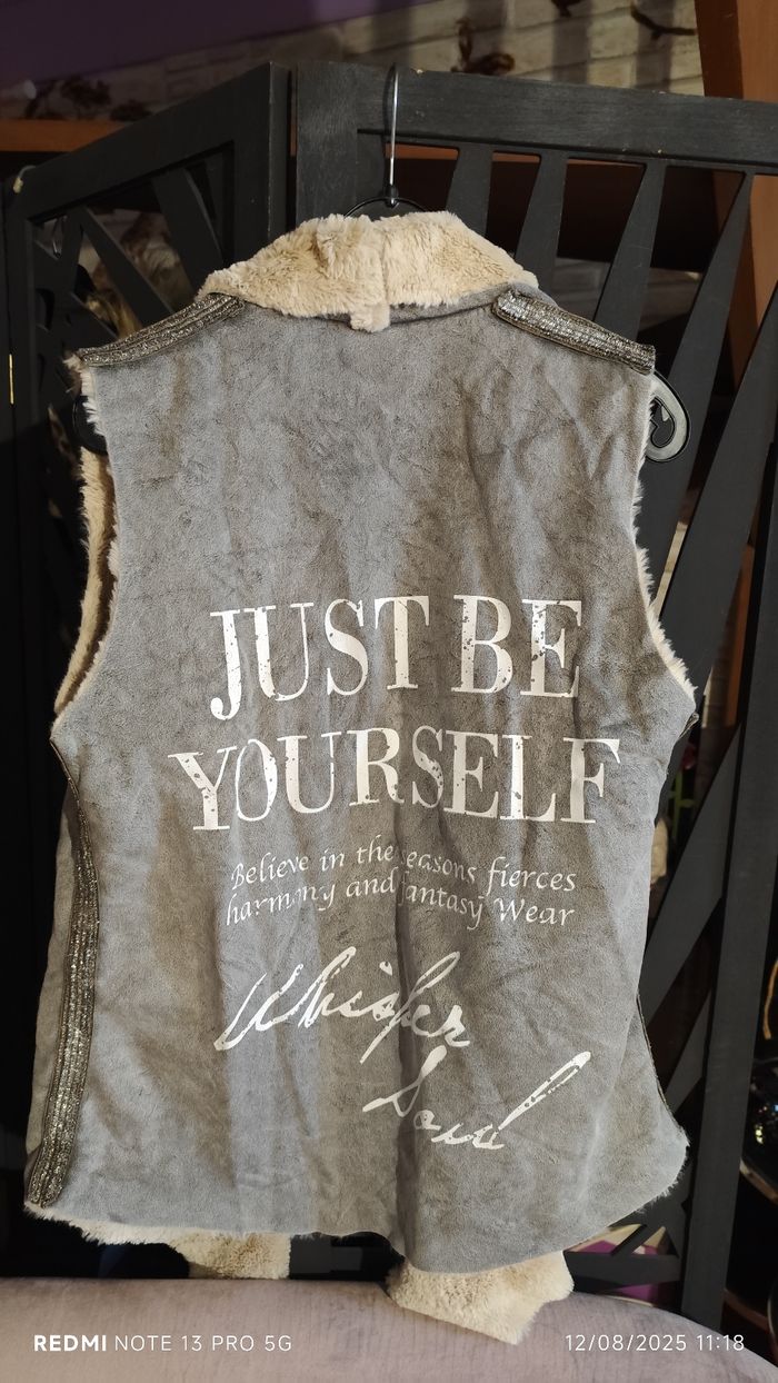 Gilet gris suédée gris femme - photo numéro 9
