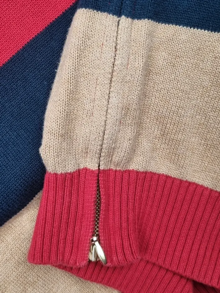 Sweat col rond Tommy Hilfiger tricolore – Taille M Femme (mesures en photos) - photo numéro 6