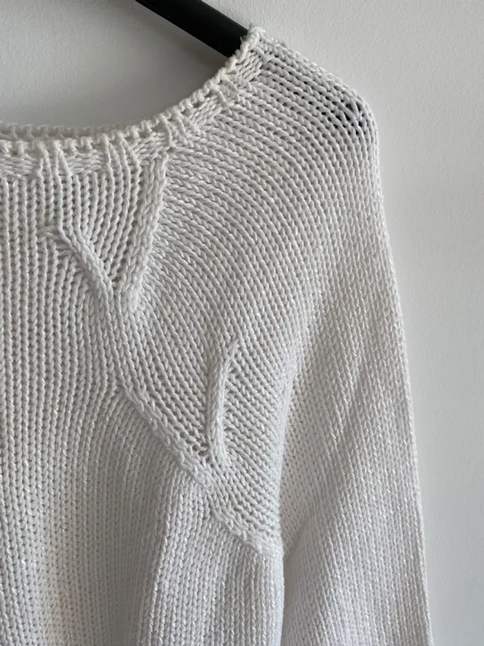 Pull blanc sweater house - photo numéro 3