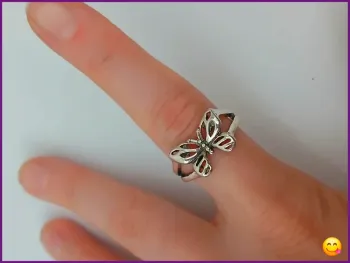 Bague argentée tendance en acier inoxydable