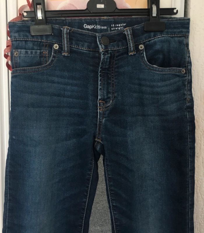 Jean slim brut bleu marine 10 ans GAP - photo numéro 2