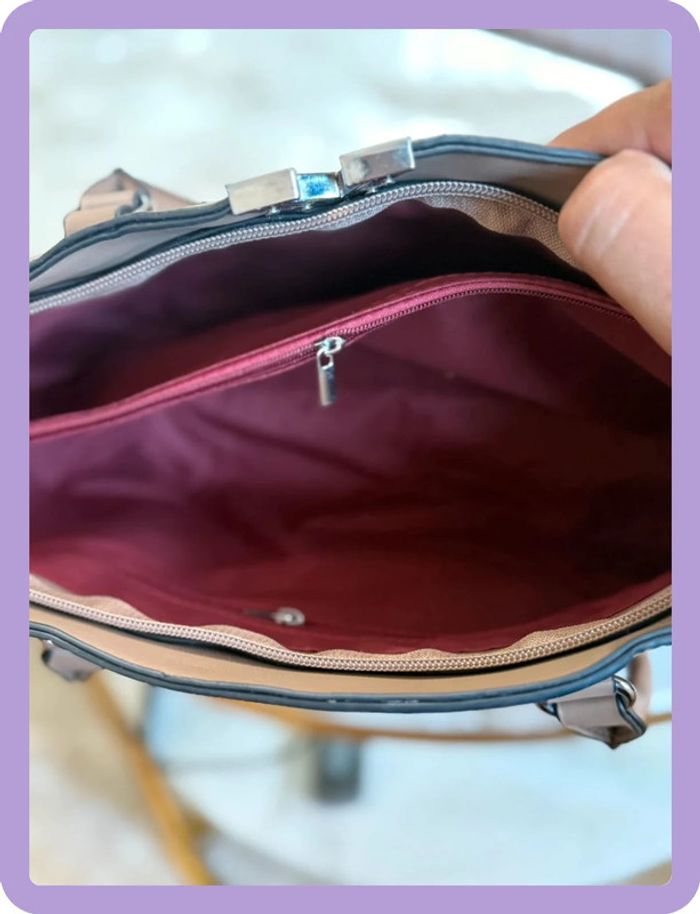 Sac à main taupe - photo numéro 4