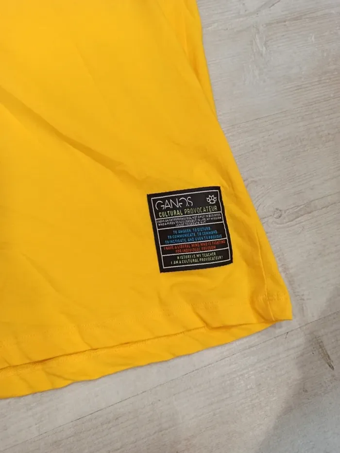 Tee shirt jaune uni homme xxl - photo numéro 3