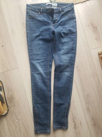 Jean slim fermetures éclair cheville