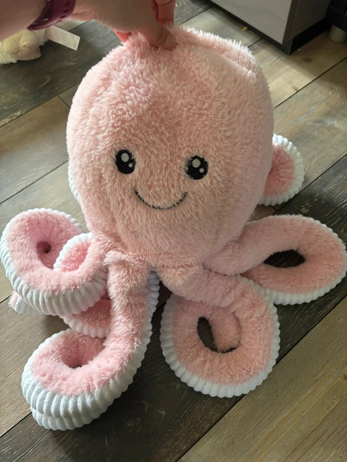 Énorme peluche poulpe rose - photo numéro 2