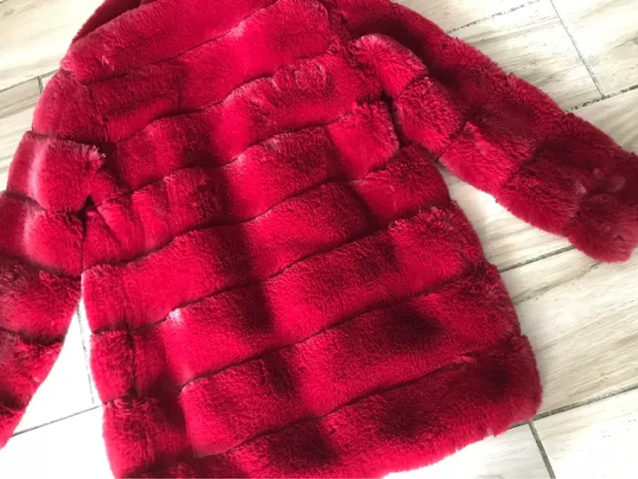 Manteau fourrure rouge Jennyfer S - photo numéro 6