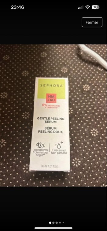 Sephora Collection - Serum peeling doux - Niacinamide unifiant et Acide Lactique exfoliant .