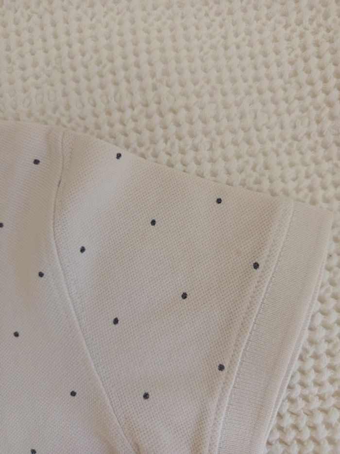 Polo en coton blanc à pois Mango Kids 5 / 6 ans - photo numéro 4