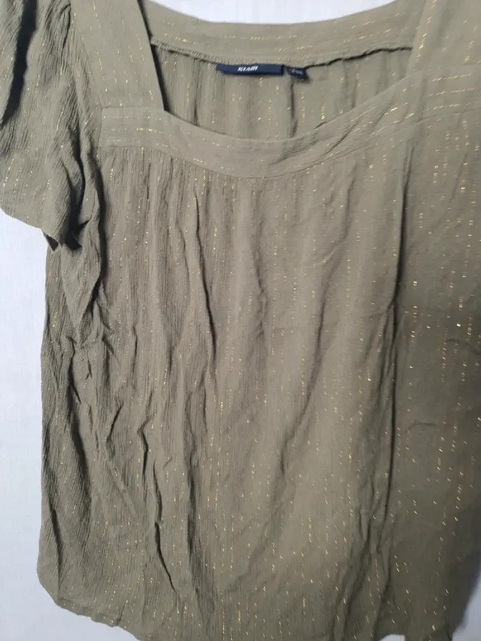 Blouse kaki doré kiabi - photo numéro 2
