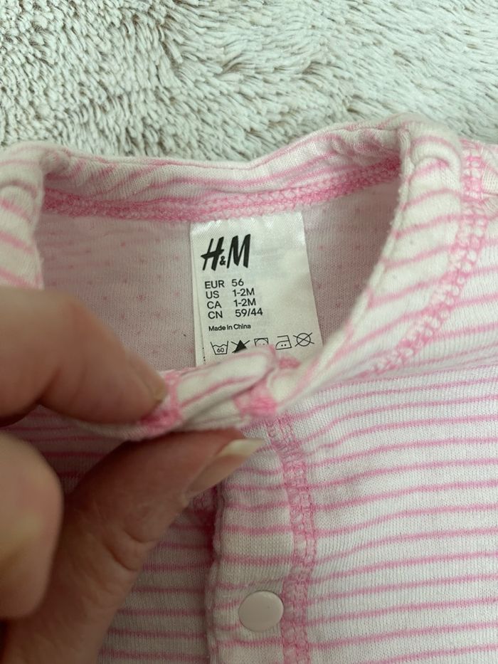 Ensemble pantalon et veste à rayures rose et blanc - H&M - photo numéro 6