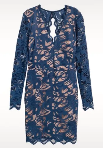 Robe dentelle bleue H&m neuve