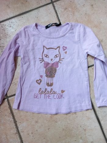 T-shirt coton 4 ans dessin chat punkidz