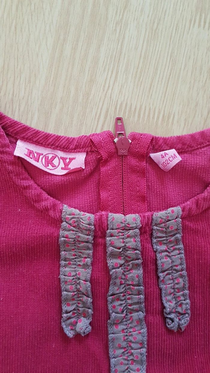 Robe velours côtelé 4 ans avec petit sac intégré - photo numéro 2