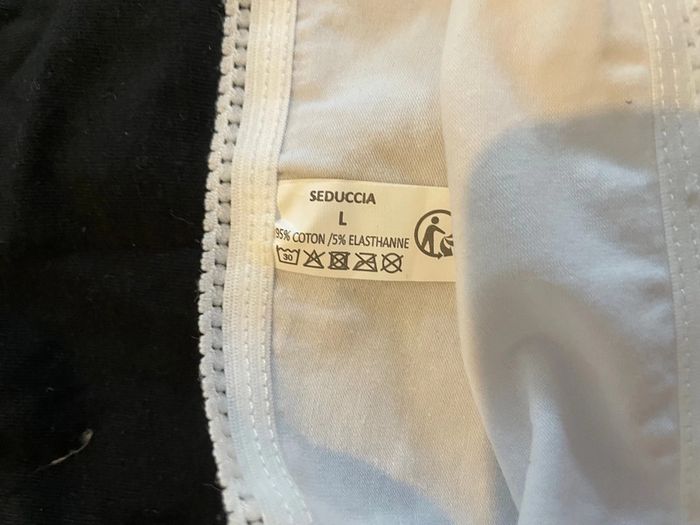 Lot de 4 culottes noires et blanches taille L/XL seduccia - photo numéro 3