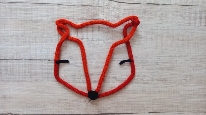 Décoration murale renard roux fil tricotin 🦊 - photo numéro 3